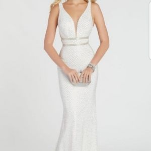 Alyce Paris White Sequin Gown- Price is Negotiable